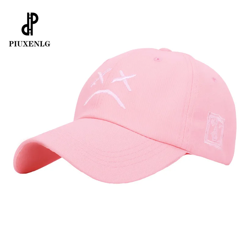 Бейсболка Lil Peep с вышивкой грустного лица для мужчин и женщин Кепка из 100% хлопка в