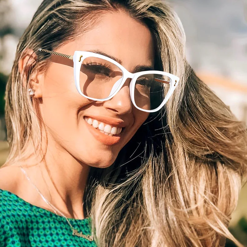 

Cubojue Women Reading Glasses 1.25 1.75 2.25 2.5 Fashion Cat Eye Presbyopia Eyeglasses Frame Female Ladies Female White Pink