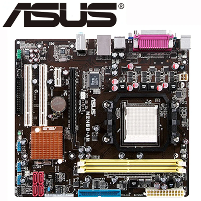 Материнская плата ASUS M2N68 AM для NVIDIA NFORCE 630a разъема AM2/AM2 + материнская DDR2 4 Гб uATX б/у