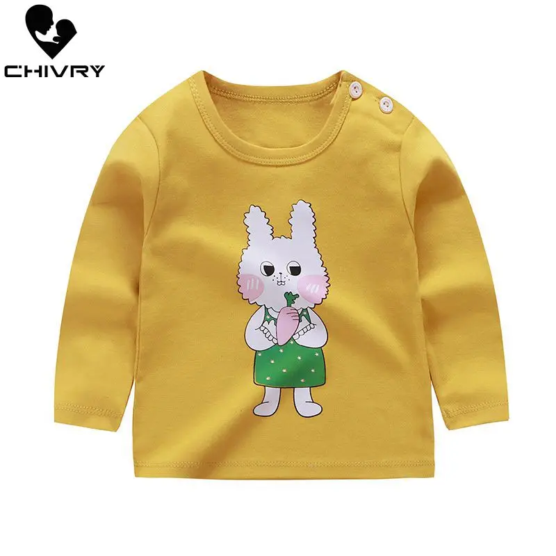 Футболка с длинными рукавами для мальчиков и девочек хлопковая мультяшным