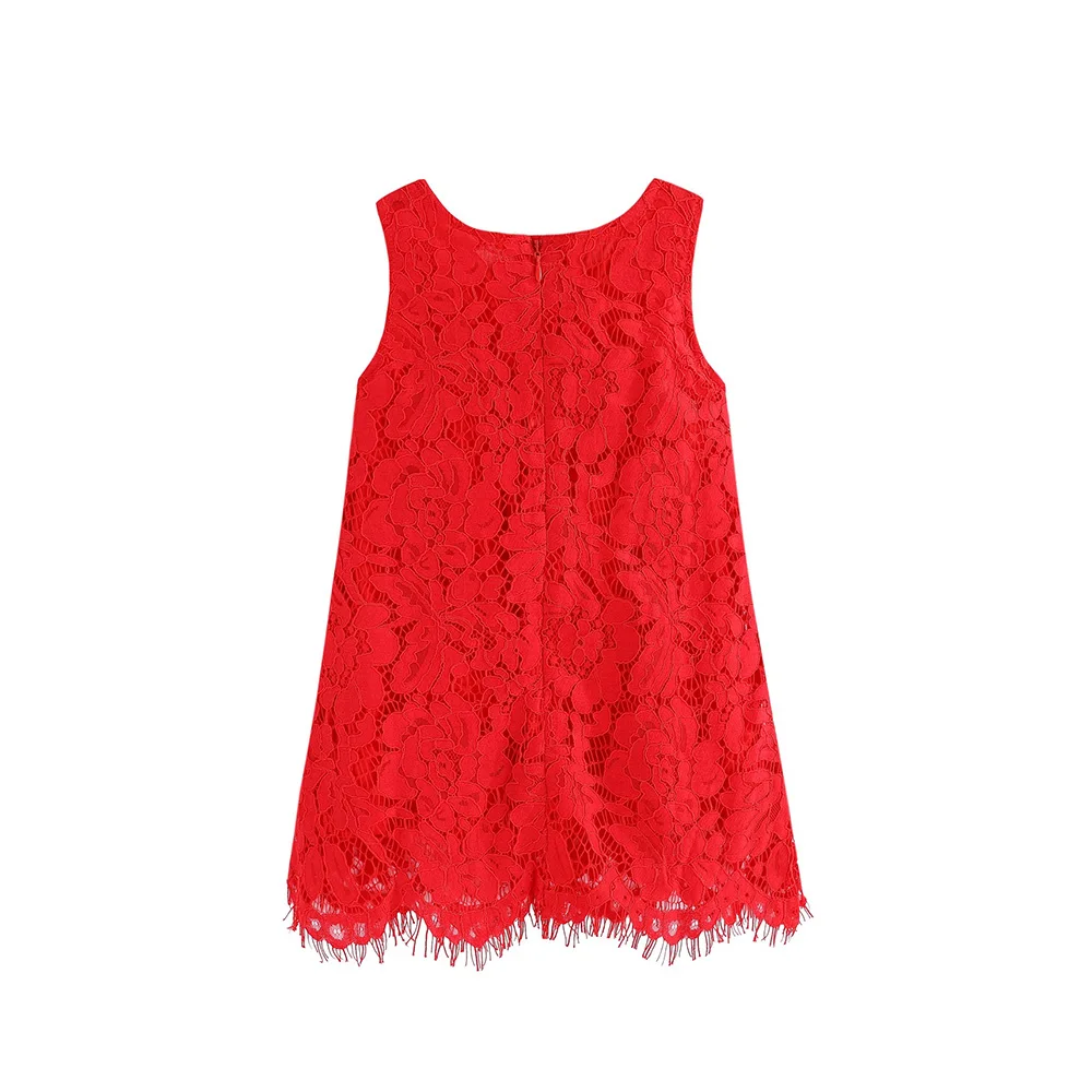 Кружевное платье для девочек без рукавов | Детская одежда и обувь