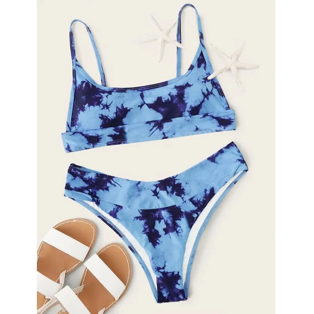 

2020 New Sexy Women Bikini Set Mujer Ruffle Biquinis Brazilian Swimwear Summer Floral Printed Swimsuit Push Up High Waist Bikini