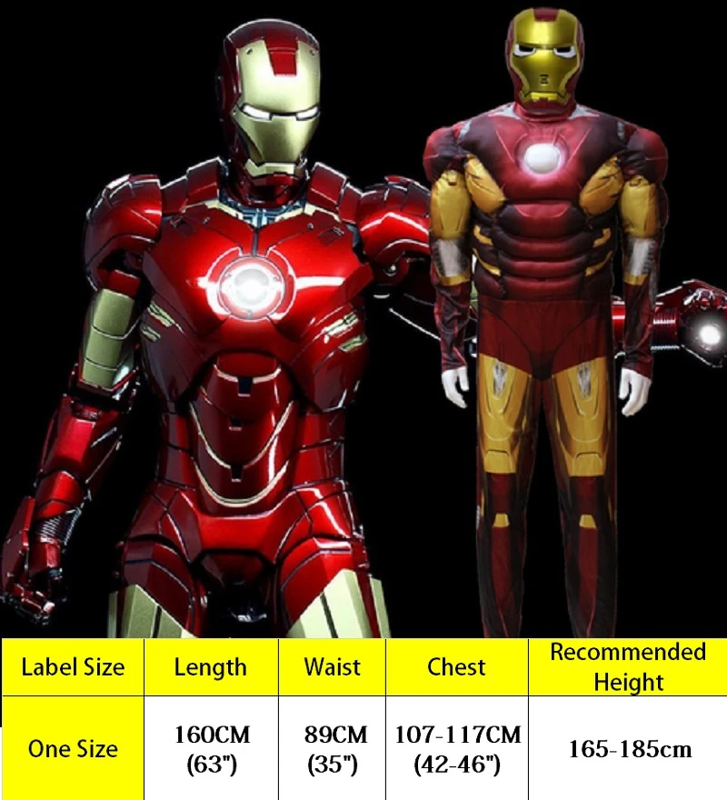 Красный Костюм Железного человека для взрослых, Железный человек, для взрослых, для детей, для мальчиков, Железный человек, для детей, для Хэллоуина, для женщин, маска, косплей, карнавал, костюмы для женщин, кино, для мужчин - Цвет: Красный