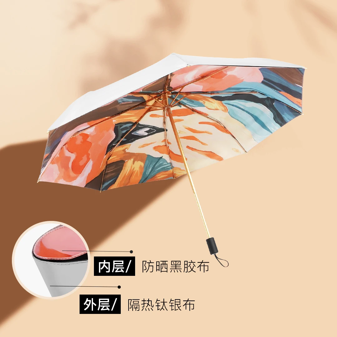 High Quality Folding Umbrella Windproof Portable Outdoor Fashion Patio Umbrellas Luxury Anti Uv Sombrillas Rain Gear BC50YS