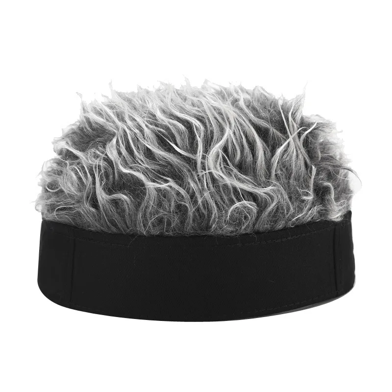 

Unisex Beanie Fake Spiked Flair Hair Hat Mens Womens Funny Sports Golf Wig Hats