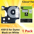 1 упаковка, лента для этикеток, 45013, 12 мм, для Dymo D1, писатель, писатель, 280, 160, черно-белая этикетка