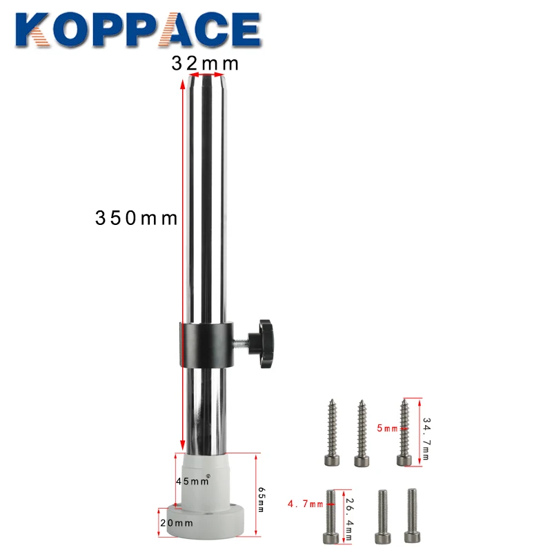 KOPPACE Колонка микроскопа фиксированный блок Длина 350 мм Диаметр маленького