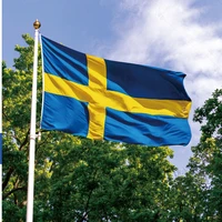 the swedish national flag 90x150cm hanging se konungariket sverige sweden flags polyester swe blue with gold cross sweden banner