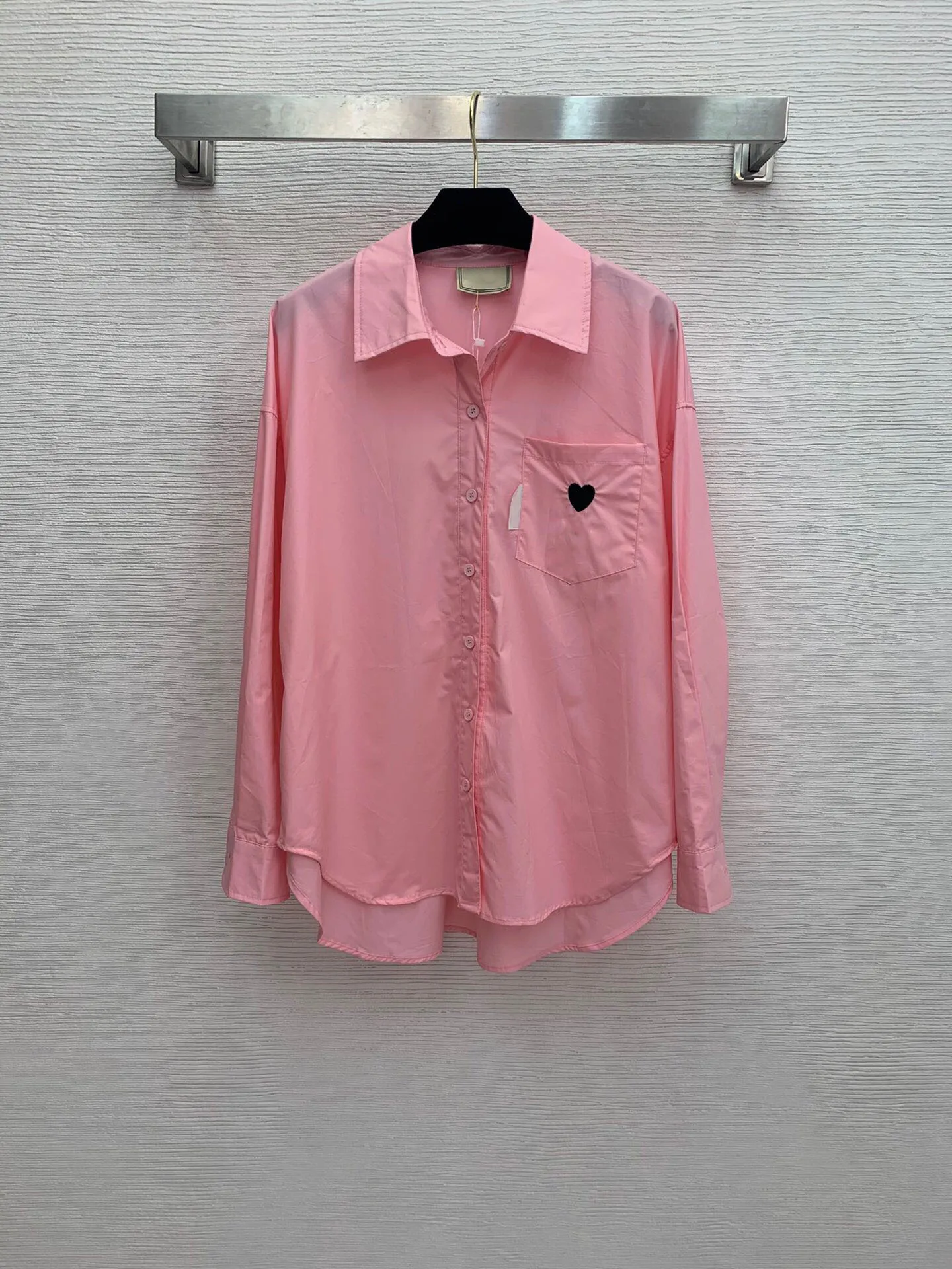 

Женская рубашка с вышивкой, свободная блузка с нагрудным карманом, весна-осень