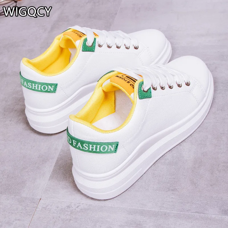 

2021 spring new women's casual shoes all-match low-top flat-bottom lace-up casual shoes comfortable white women's shoes