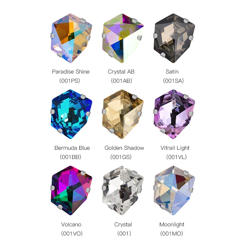 Стразы в виде кристаллов Astrobox стразы кубик льда Серебряное основание