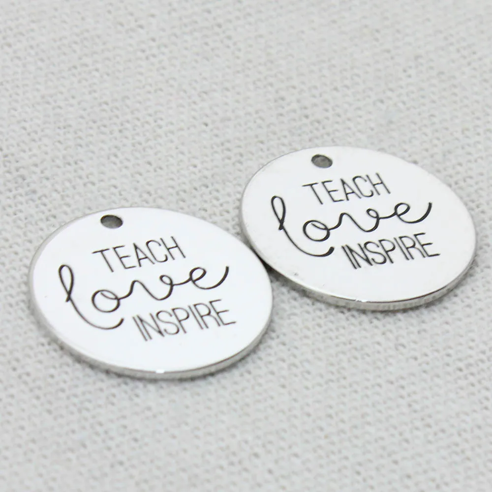 Научите любовь INSPIRE кулон ожерелье ювелирные изделия Egraved подарки цепочки колье