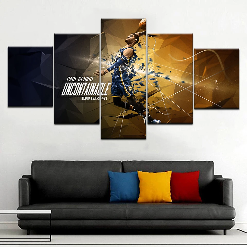 5 шт. современный Баскетбол Star Group Спорт плакат настенное искусство модульные