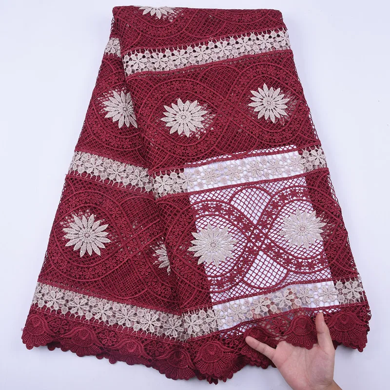 2020 африканская кружевная ткань новая модель водорастворимое Сетчатое кружево