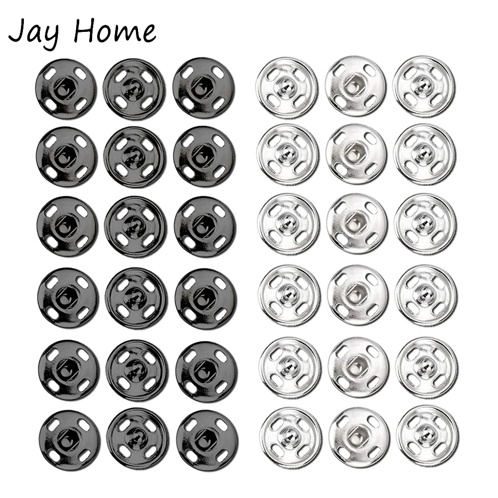 

50PCS Sew-on Snap Buttons Metal Snap Fastener Buttons Press Button for Clothes DIY 8mm 10mm Sewing Buttons Garment Accessories