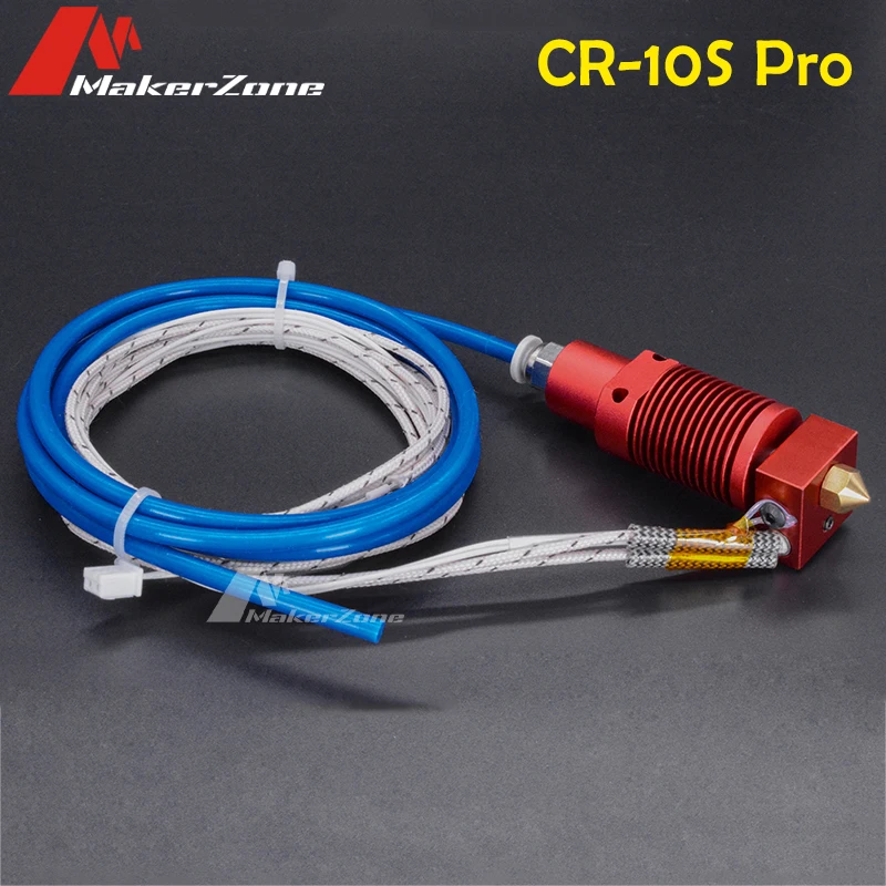 

CR-10S Pro J-Head Hotend 12 В/24 В, собранный комплект с латунным соплом, алюминиевый тепловой блок, горловина термистора для фотоэлементов CR10 3D, детали