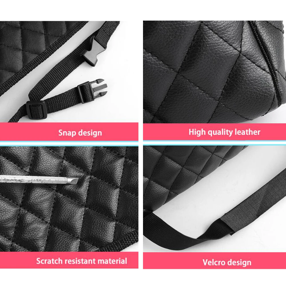 

Car Storage Large Capacity Elastic Leather Seat Back Organizer Handbag Holder Automotive Goods Storage Pocket Seat Crevice Net
