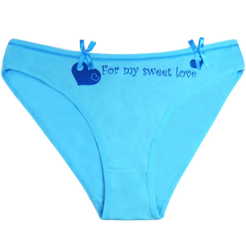 M/L/XL Нижнее белье с низкой талией мягкое эластичное буквенным принтом хлопковые