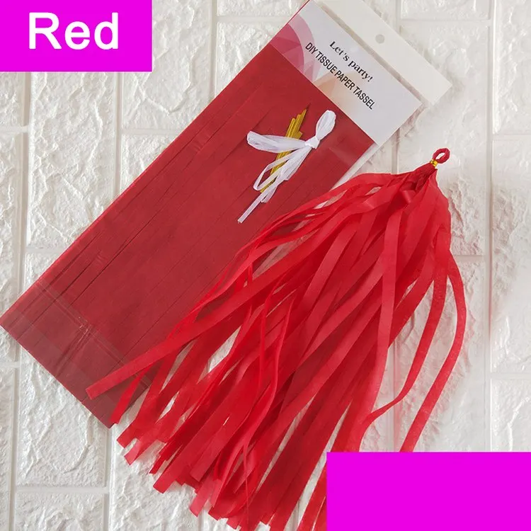 4 Конфетти ткань кисточкой бумажные вечерние кисточкой алюминиевая пленка гирлянда День рождения Свадебные украшения для вечеринок и праздников 5 шт./компл - Цвет: 4