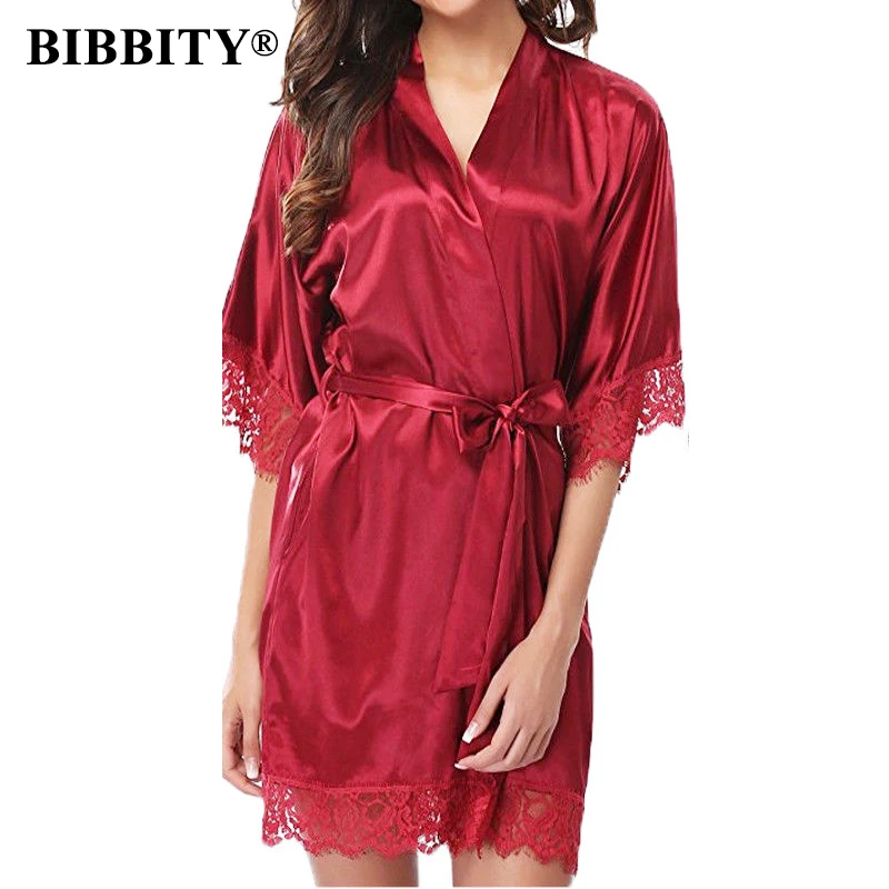 Кружевное кимоно Спальное платье халат сексуальный женский ночное белье