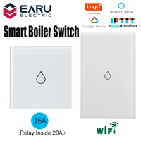 eu us wifi smart timer panel wall boiler water heater wall touch switch smart life tuya voice remote control alexa google home