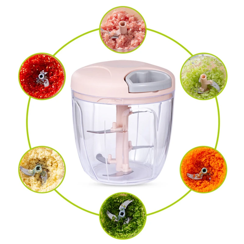 Ручная вращающаяся портативная мельница для овощей и мяса регулируемая