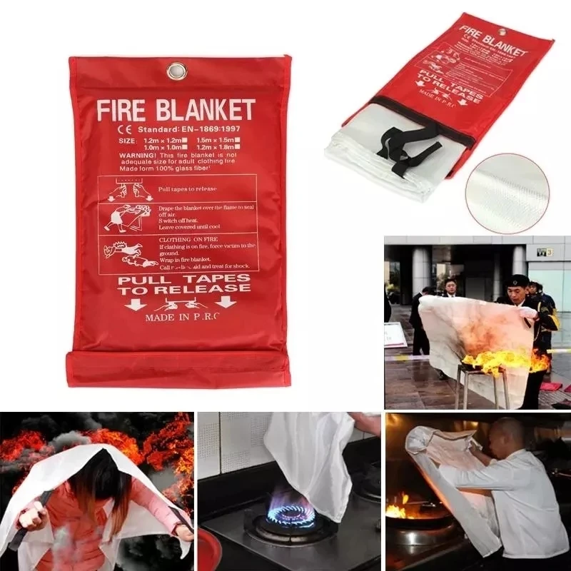 

1.2M x 1.2M fireproof blanket, glass fiber fireproof, flame retardant, emergency survival shelter, fireproof emergency blanket