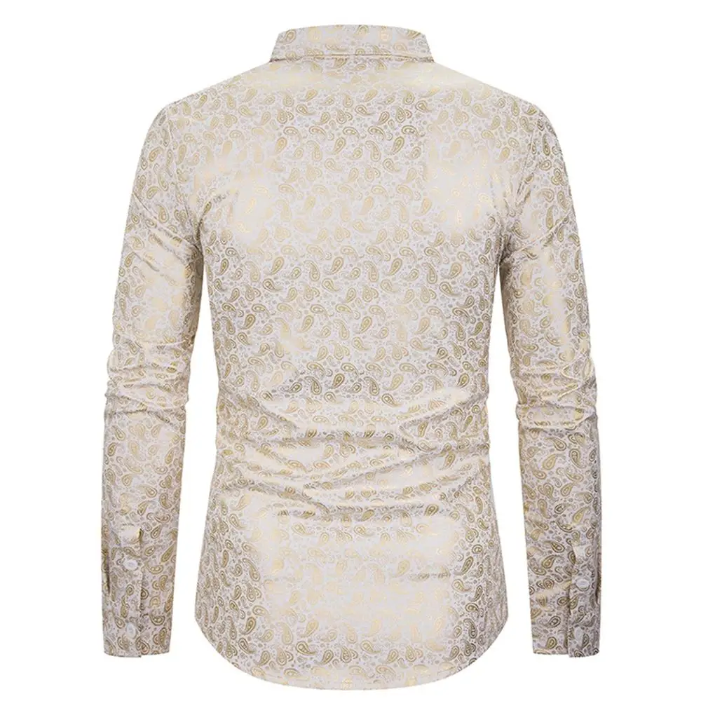 

Men Floral Print Long-sleeved Shirt Camisas Hombre Casual Slim Mens Dress Shirts Mens Shirts Streetwear Masculina