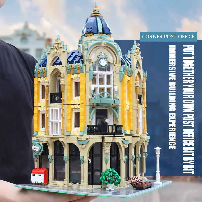 Форма король уличный вид MOC почтовая служба угловая модель строительные блоки