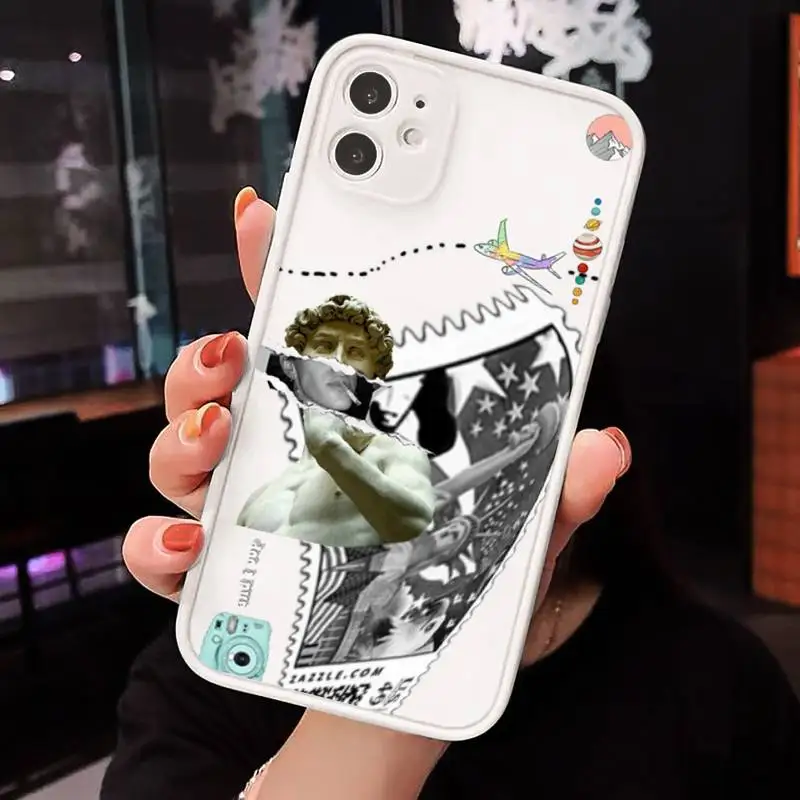

Notes stitching art design Phone Cases matte transparent For iphone 7 8 11 12 plus mini x xs xr pro max cover