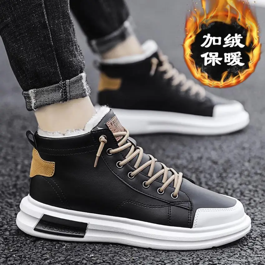 

Мужские зимние водонепроницаемые ботинки, плюшевые супертеплые сноубутсы для мужчин, походные кроссовки, мужские ботильоны, Уличная обувь ...