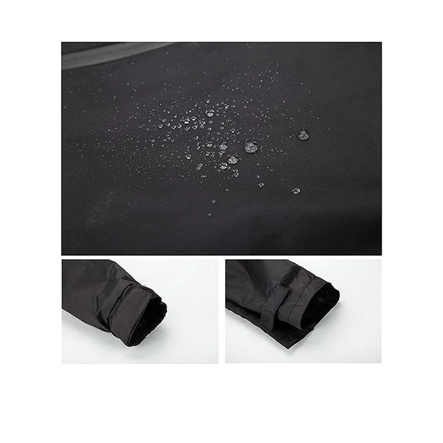 Водонепроницаемый дождевик для мужчин черный длинный всесезонный закрывающий