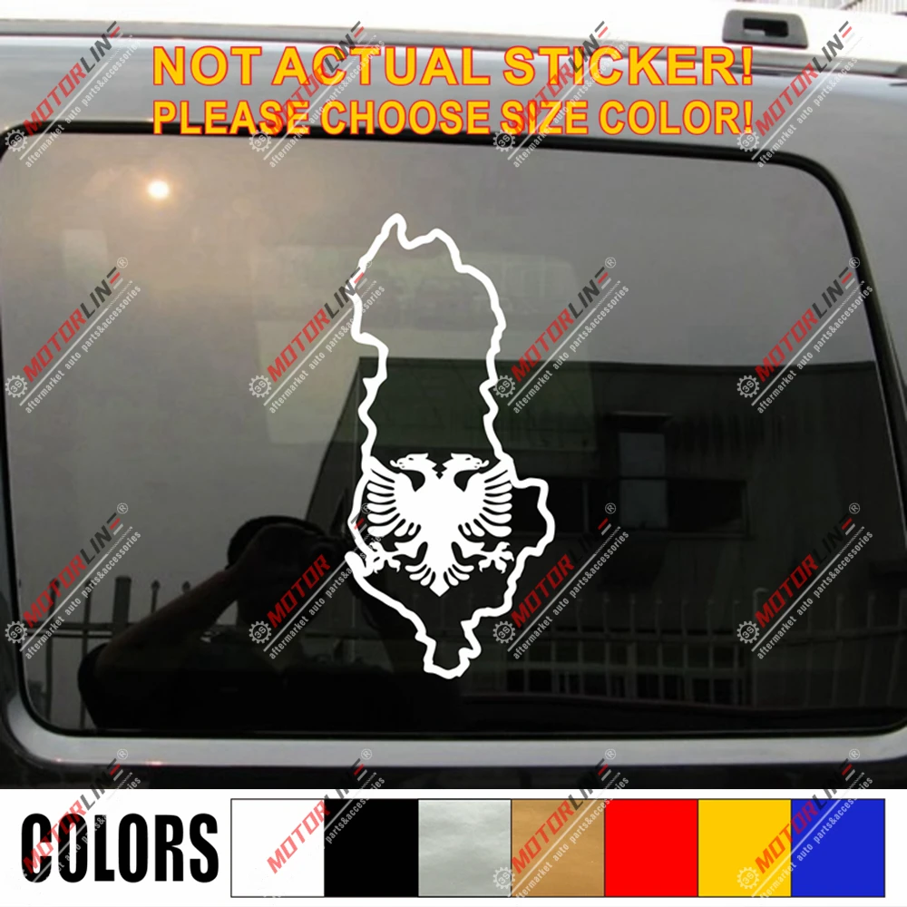 Албания карта орла наклейка албанский автомобиль виниловая высечка no bkgrd