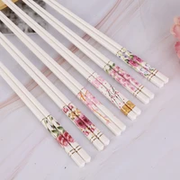 all kinds of decorative flowers pattern ceramic chopsticks high end hotel household chopsticks tableware gift box set wholesale