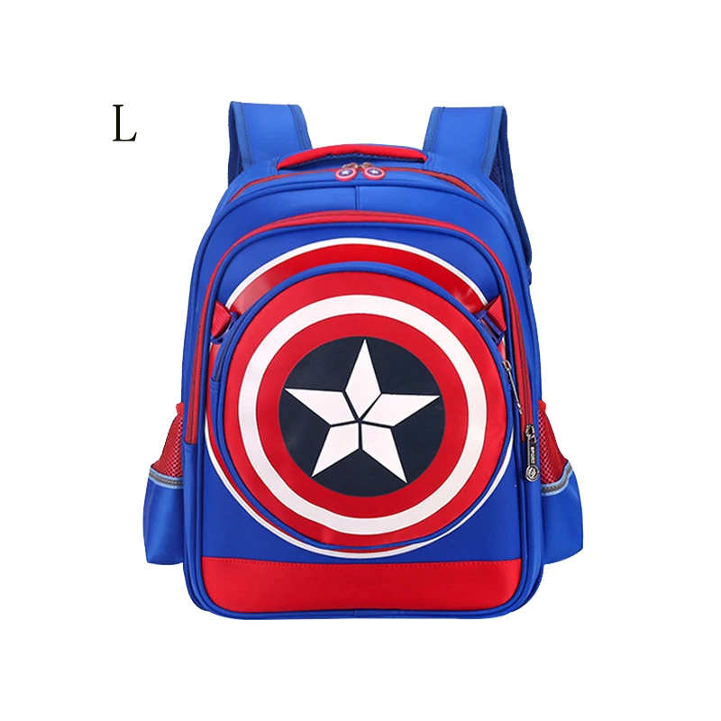 blue L MVK Мстители 4 Капитан Америка 4 шт. школьные сумки для мальчиков рюкзак для детей начальной школы школьный детский композитный Рюкзак Mochila - Цвет: blue L