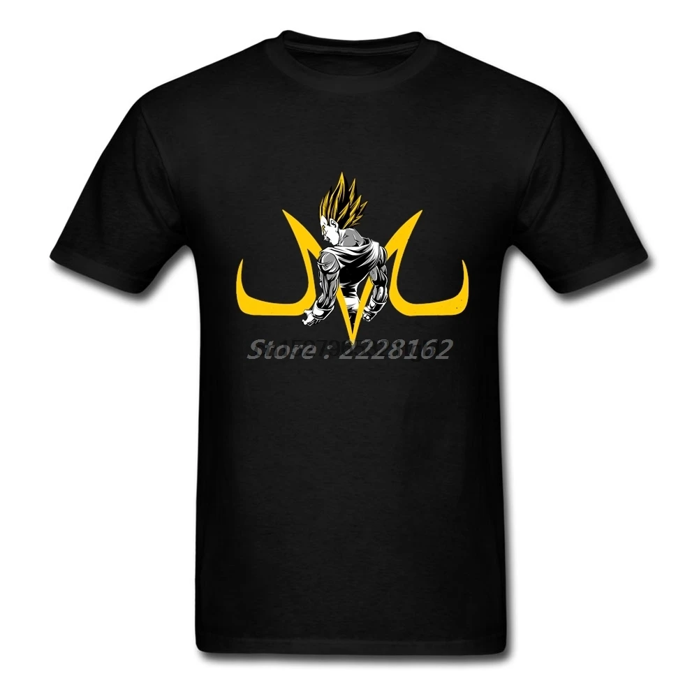 Оригинальные мужские костюмы Majin футболка Vegeta Rock N Roll для мужчин футболки с