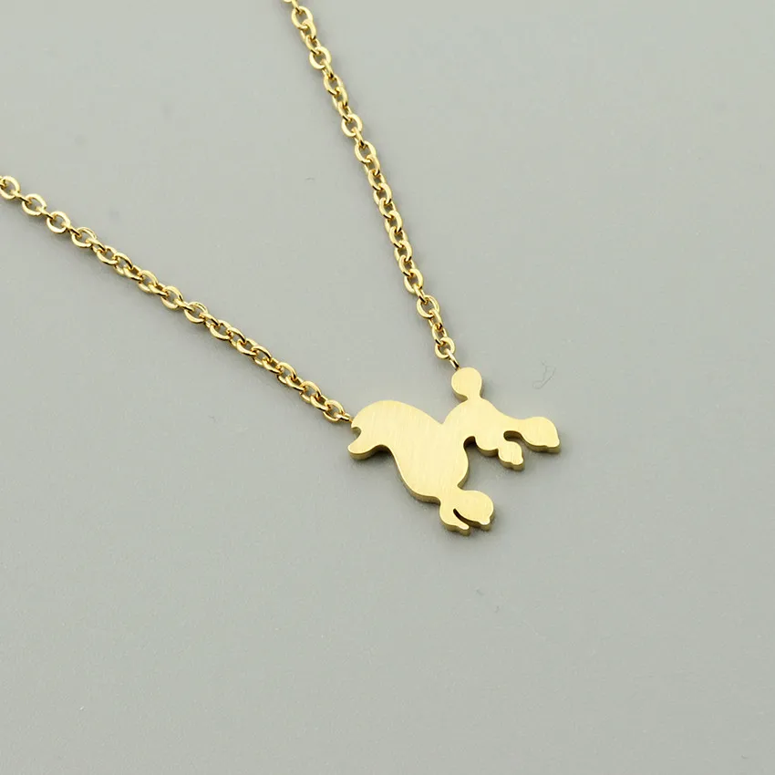 Модное ожерелье в виде пуделя под заказ собаки кулон для питомца ювелирные