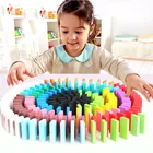 120 шт.компл. детская деревянная игрушка 12 цветов домино игра строительные блоки интерактивная игра обучение малышей обучающие игрушки для детей мальчиков