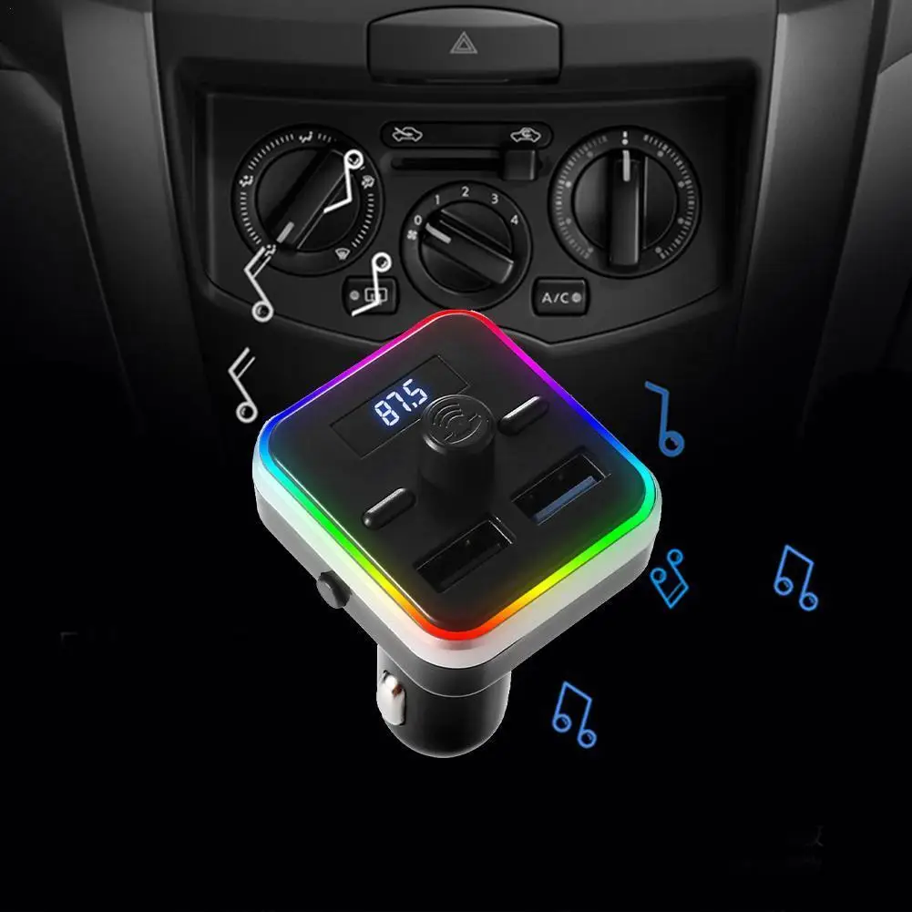 

FM-трансмиттер автомобильный с Bluetooth 5,0, 2 USB-порта