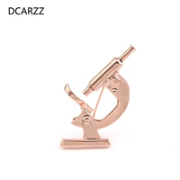 dcarzz rose gold silver plated microscope pins brooches doctor nurse medical pins metal trendy jewelry party for women gift