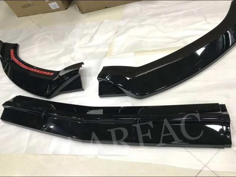 C Класс углеродного волокна/ABS передний бампер спойлер для Mercedes Benz W205 C43 AMG C200 C300 не