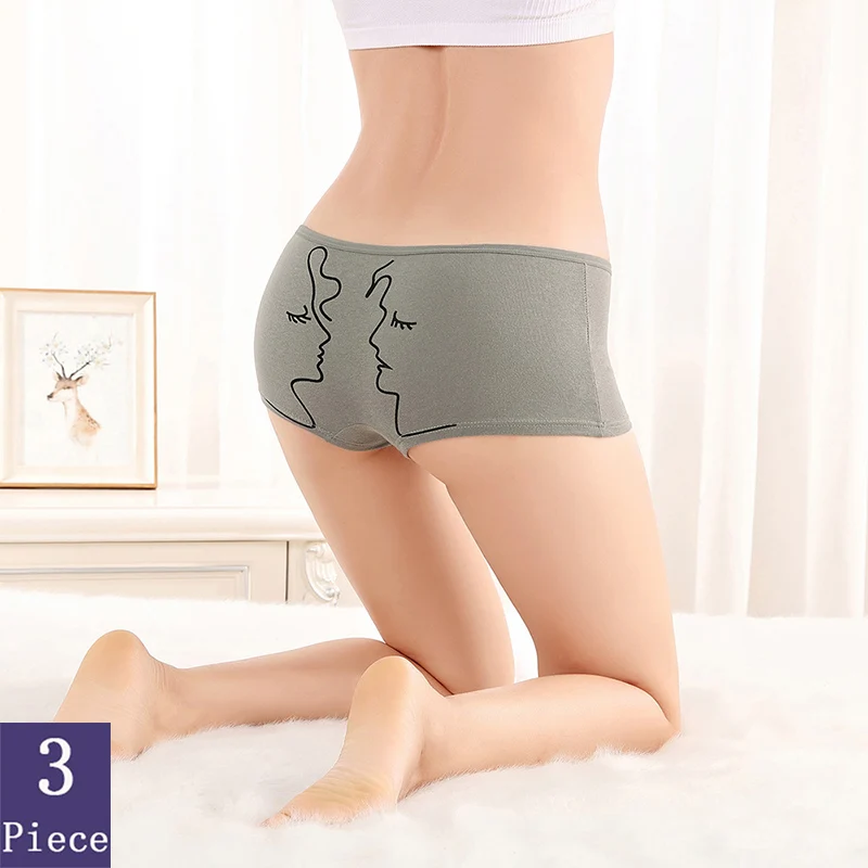 Хлопковые трусики 3 шт./лот женские трусы для мальчиков однотонные с низкой