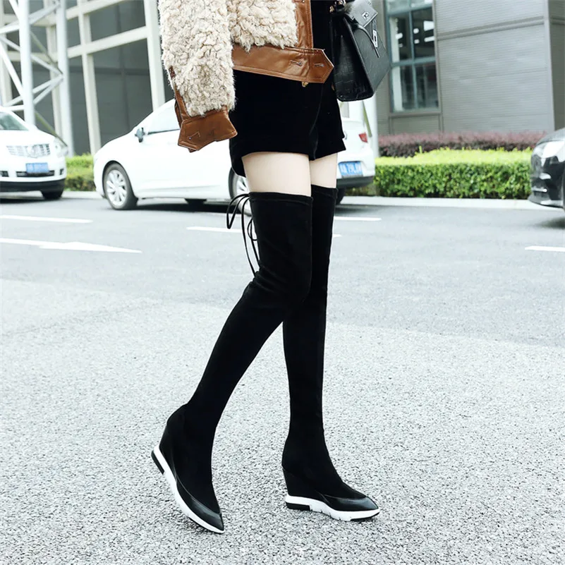 FEDONAS новые женские теплые носки для ночных Обувь вечеринок и клуба зимняя женская