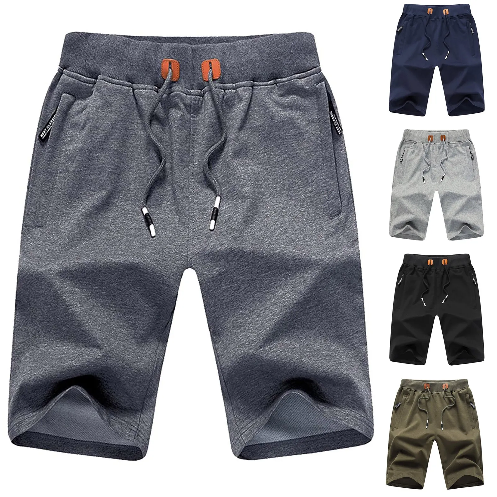 

Быстросохнущие спортивные шорты для мужчин, повседневные эластичные дышащие свободные шорты с принтом для улицы и помещений, фитнеса, бега,...