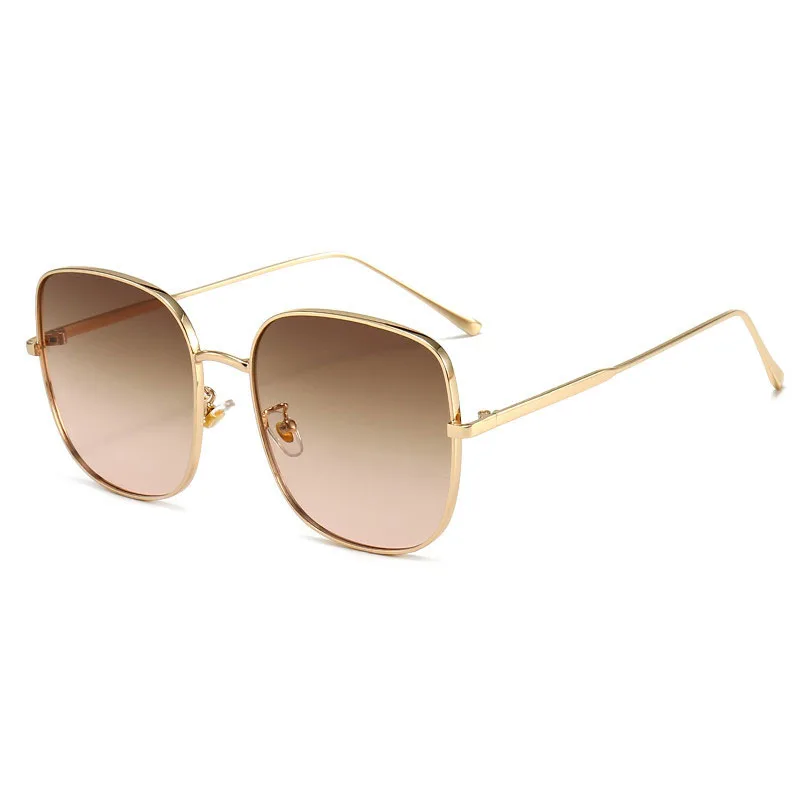 

Classic Square Sunglasses Women Brand Designer Retro Metal Big Frame Sun Glasses For Men Vintage Gradient Feminine Glasses