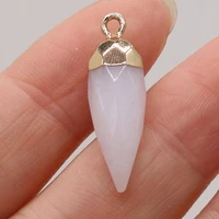 natural stone gem white jade diamond pendant crafts diy necklace bracelet earring jewelry accessories gift making