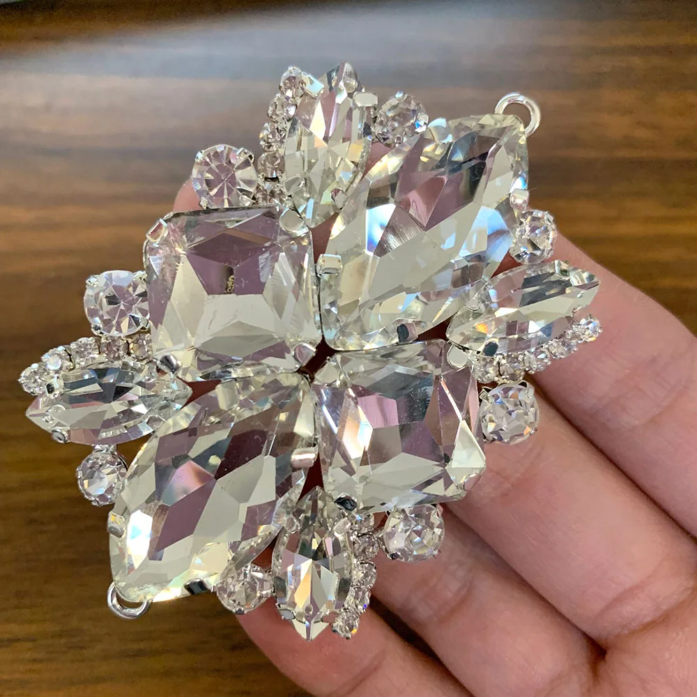 Кристально прозрачные стразы аппликация с пряжкой плоская задняя часть