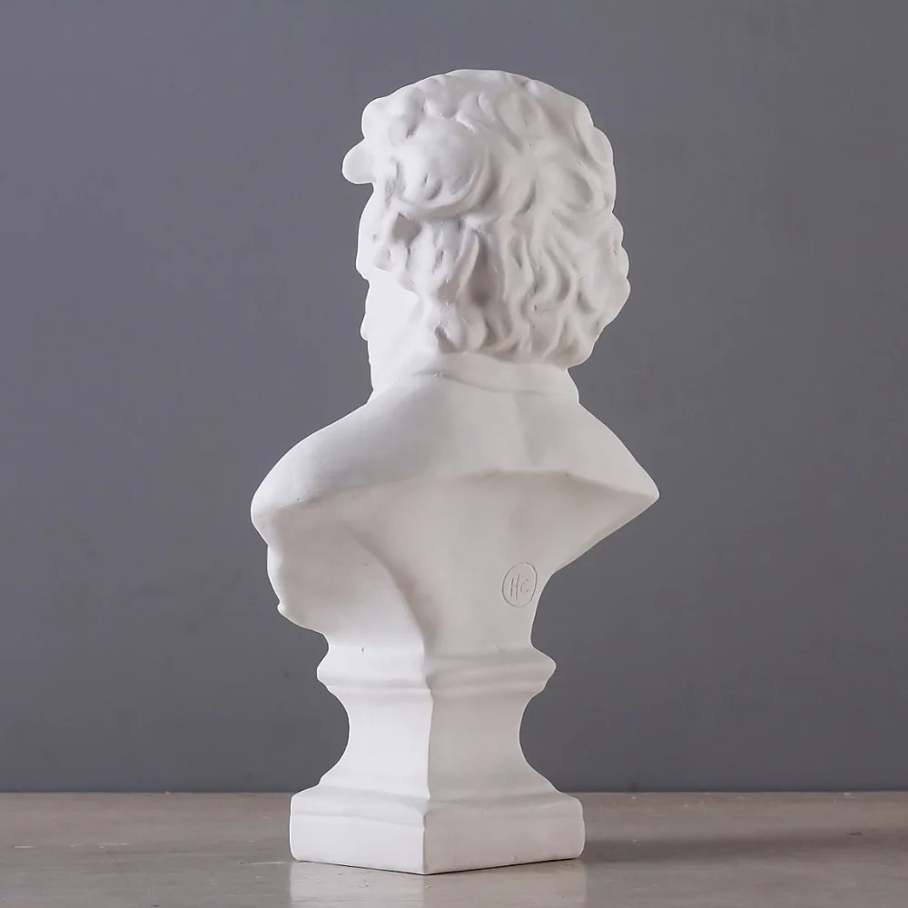 Бюст-статуя людей ван Бетховен из классической смолы в западном стиле ручная