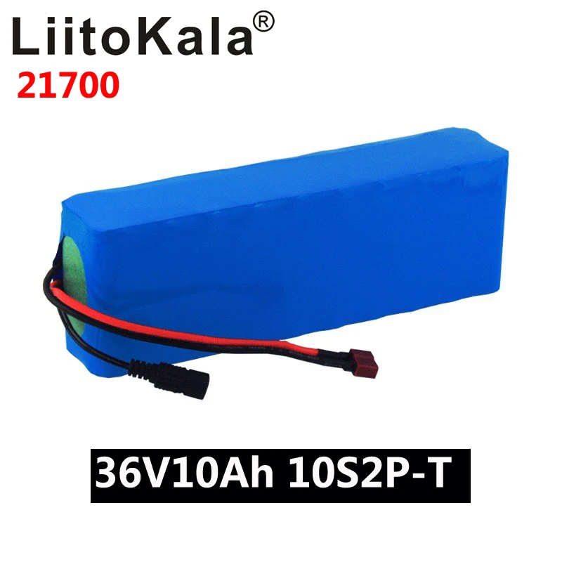 Аккумулятор LiitoKala 36 В 10ah 21700 5000 мАч 10S2P аккумулятор 500 Вт высокой мощности для Ebike