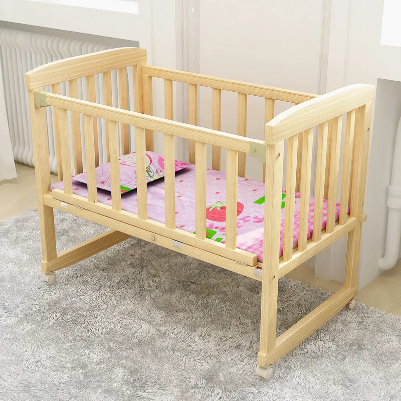 2 в 1, детская кроватка-качалка с деревянной рамкой